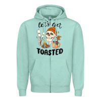 Let's Get Toasted Camping Zipper Hoodie | Teevron