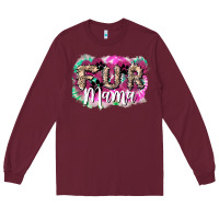 Burgundy fur mama Long Sleeve Tee - NancyCooperArtShop