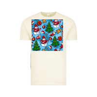 Christmas Trees And Snow Seamless Pattern Vintage Tee | Teevron