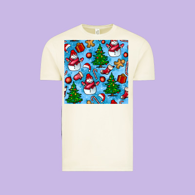 Christmas Trees And Snow Seamless Pattern Vintage Tee Designed By Bundleandbundleshop