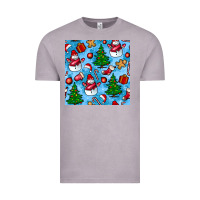 Vintage Zinc christmas trees and snow seamless pattern Vintage Tee - BundleAndBundleShop