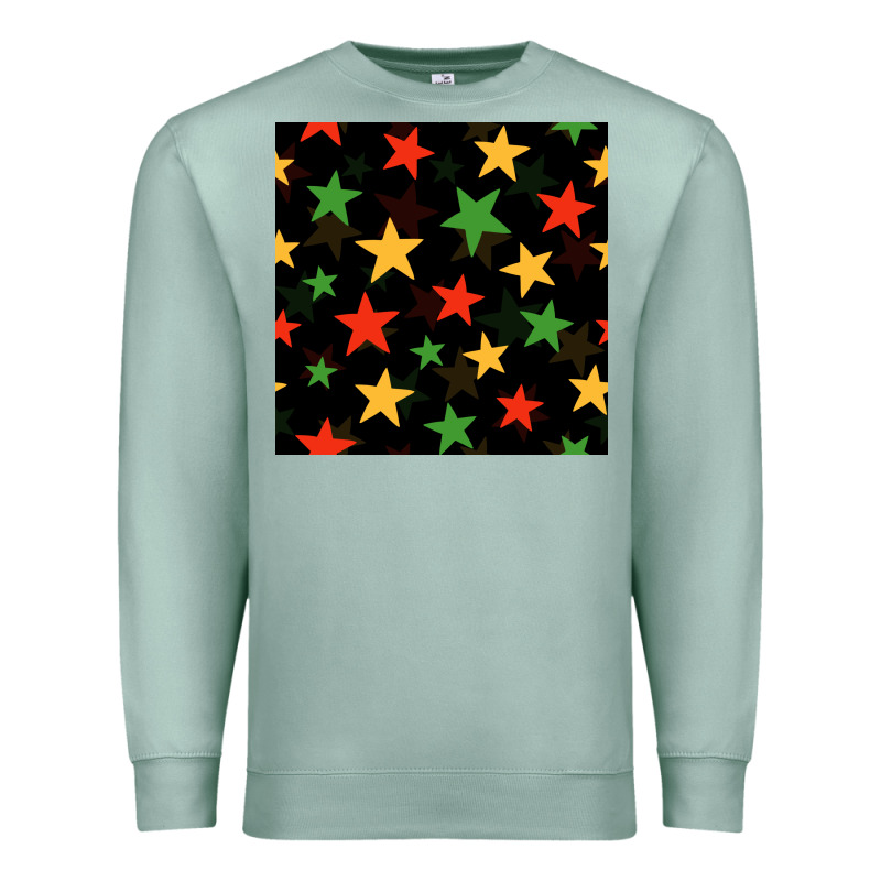 African Color Stars Seamless Pattern Premium Sweatshirt by BundleAndBundleShop | Teevron