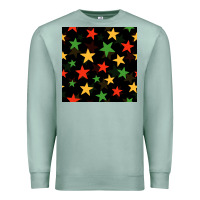 Seafoam african color stars seamless pattern Premium Sweatshirt - BundleAndBundleShop