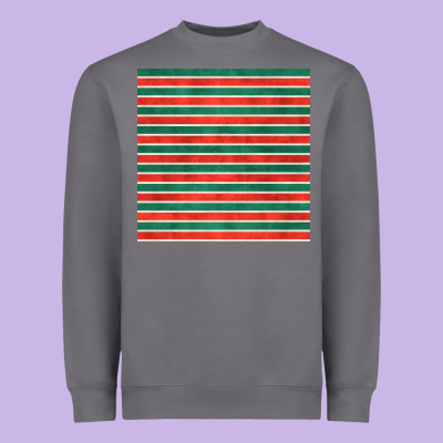 Christmas Stripes Seamless Pattern Heavyweight Sweatshirt Designed By Bundleandbundleshop