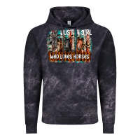 Cloud Black just a girl who loves horses Vintage Hoodie - CowhideDigitalArt