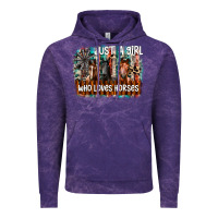 Cloud Purple just a girl who loves horses Vintage Hoodie - CowhideDigitalArt