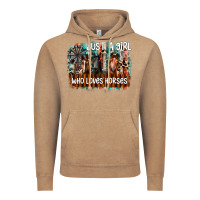 Vintage Coffee just a girl who loves horses Vintage Hoodie - CowhideDigitalArt