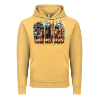 Vintage Mustard just a girl who loves horses Vintage Hoodie - CowhideDigitalArt