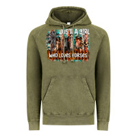 Vintage Olive just a girl who loves horses Vintage Hoodie - CowhideDigitalArt