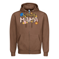 Chestnut softball MAMA Zipper Hoodie - MaliasSmallBusiness