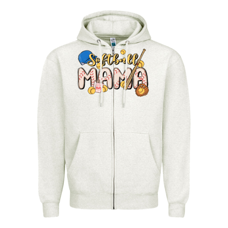 Softball Mama Zipper Hoodie by MaliasSmallBusiness | Teevron