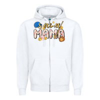 White softball MAMA Zipper Hoodie - MaliasSmallBusiness