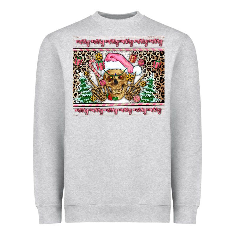 Pink Skeleton  Christmas Heavyweight Sweatshirt by AdoDesignShop | Teevron