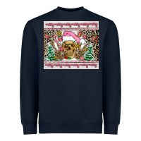 Navy pink skeleton  christmas Heavyweight Sweatshirt - AdoDesignShop