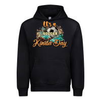 Black It's a Soccer Kinda Day Urban Hoodie - HowdyJamesFarm