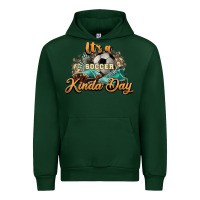 Forest Green It's a Soccer Kinda Day Urban Hoodie - HowdyJamesFarm
