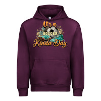 Mauve Wine It's a Soccer Kinda Day Urban Hoodie - HowdyJamesFarm