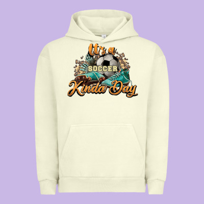 It's A Soccer Kinda Day Urban Hoodie Designed By Howdyjamesfarm