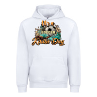 White It's a Soccer Kinda Day Urban Hoodie - HowdyJamesFarm