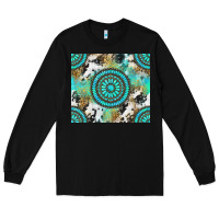 Black gemstone leopard cowhide Long Sleeve Tee - NancyCooperArtShop