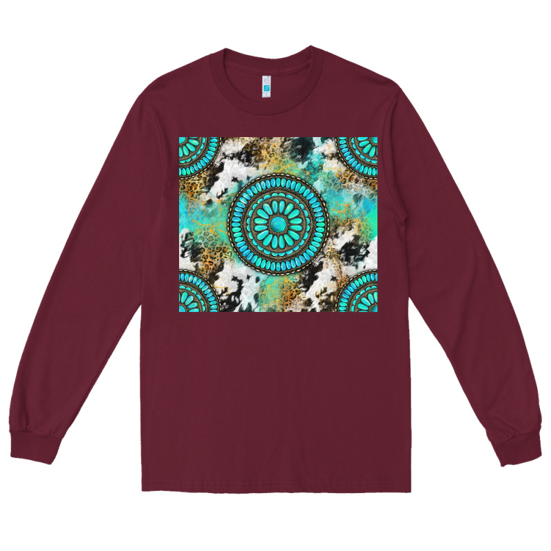 Gemstone Leopard Cowhide Long Sleeve Tee by NancyCooperArtShop | Teevron