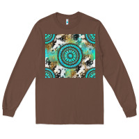 Chestnut gemstone leopard cowhide Long Sleeve Tee - NancyCooperArtShop