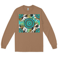 Toasted Coconut gemstone leopard cowhide Long Sleeve Tee - NancyCooperArtShop