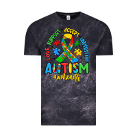Cloud Black love support accept understand autism awareness Vintage Tee - Artiststas