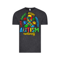 Vintage Black love support accept understand autism awareness Vintage Tee - Artiststas
