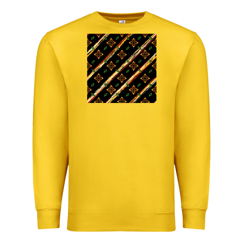 African Floral Seamless Pattern Premium Sweatshirt by BundleAndBundleShop | Teevron