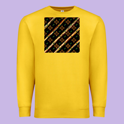 African Floral Seamless Pattern Premium Sweatshirt Designed By Bundleandbundleshop