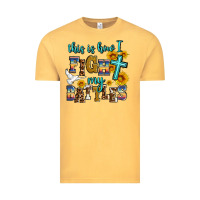 Vintage Mustard this is how i fight my battles Vintage Tee - AdoDesignShop