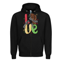 Black love juneteenth Zipper Hoodie - MaliasSmallBusiness