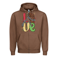Chestnut love juneteenth Zipper Hoodie - MaliasSmallBusiness