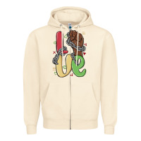 Sandshell love juneteenth Zipper Hoodie - MaliasSmallBusiness