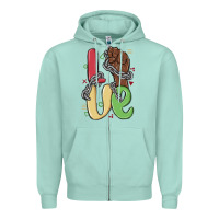 Seafoam love juneteenth Zipper Hoodie - MaliasSmallBusiness