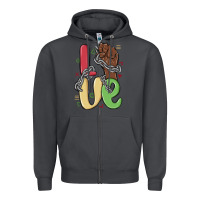 Smoke love juneteenth Zipper Hoodie - MaliasSmallBusiness