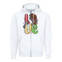 White love juneteenth Zipper Hoodie - MaliasSmallBusiness