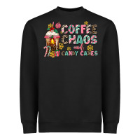Black coffee chaos and candy canes Heavyweight Sweatshirt - AdoDesignShop