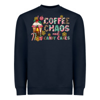Navy coffee chaos and candy canes Heavyweight Sweatshirt - AdoDesignShop