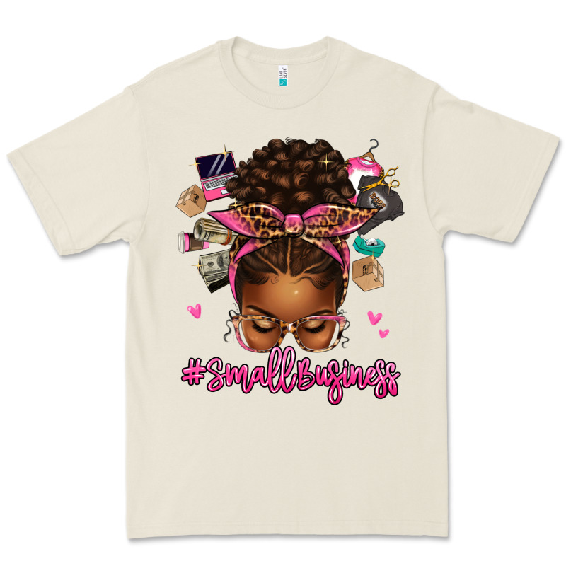 Small Business Afro Messy Bun Premium Tee by texasbilliewilder | Teevron