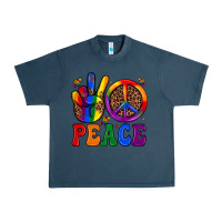 Midnight Navy peace Urban Heavy Tee - JahusDesignShop