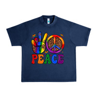 Navy peace Urban Heavy Tee - JahusDesignShop
