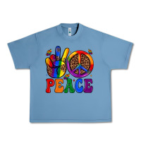 Pebble Blue peace Urban Heavy Tee - JahusDesignShop