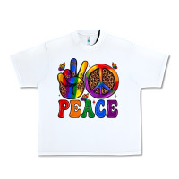 White peace Urban Heavy Tee - JahusDesignShop