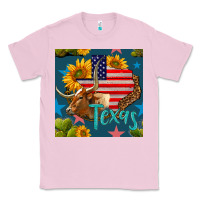 4th Of July Texas Map With Cow Seamless Pattern Classic Tee | Teevron