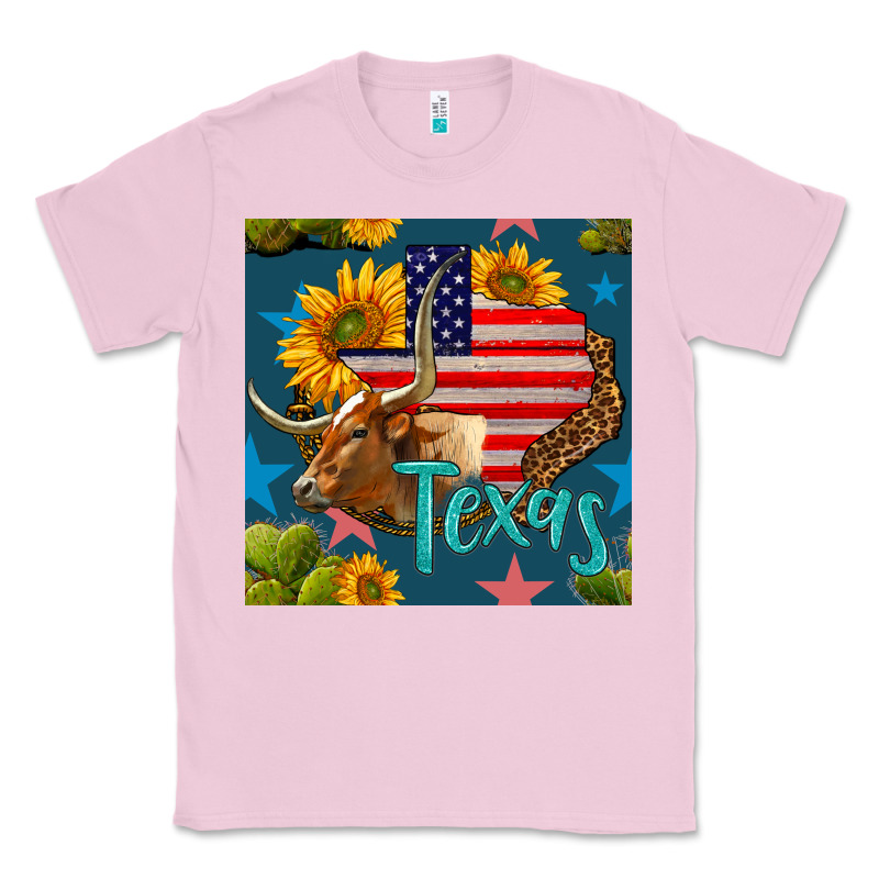 4th Of July Texas Map With Cow Seamless Pattern Classic Tee by BundleAndBundleShop | Teevron