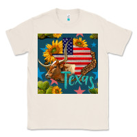 Natural 4th of july texas map with cow seamless pattern Classic Tee - BundleAndBundleShop