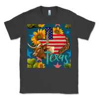 Smoke 4th of july texas map with cow seamless pattern Classic Tee - BundleAndBundleShop