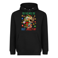 Black Dead Inside But Jolly Af Heavyweight Hoodie - BundleAndBundleShop